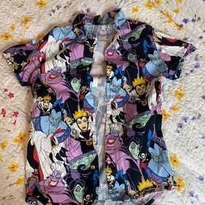 Cakeworthy Disney Villain All Over Print Button Up